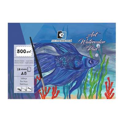 Alex Schoeller Art Watercolor Blok İnce Dokulu Ekstra White 300g 12 Yp A5