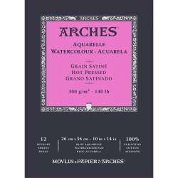 Arches - Arches Sulu Boya Blok Defter Hot Pressed 300g 12 Yaprak 26x36