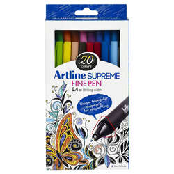 Artline - Artline Supreme Fine Pen 0.4mm 20li Set