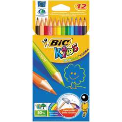 Bic - Bic Kids Evolution Kuru Boya Takımı 12 Renk