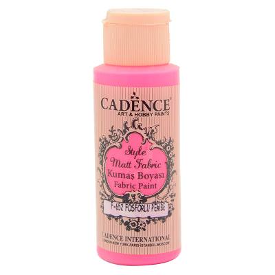 Cadence Style Matt Fabric Kumaş Boyası 59ml F652 Floresan Pembe