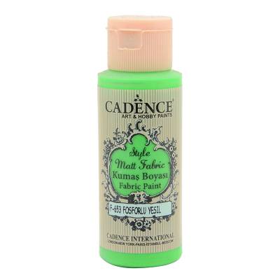 Cadence Style Matt Fabric Kumaş Boyası 59ml F653 Floresan Yeşil