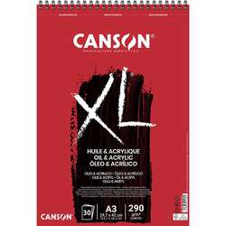 Canson - Canson XL Oil & Acrylic Spiralli Defter 30 Yaprak 290g 29,7x42,0