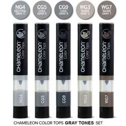 Chameleon - Chameleon Color Tops Marker Kalem 5li Set Gray Tones (1)