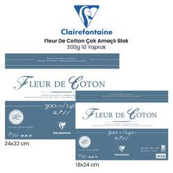 Clairefontaine - Clairefontaine Fleur De Cotton Çok Amaçlı Blok 300g 10 Yaprak