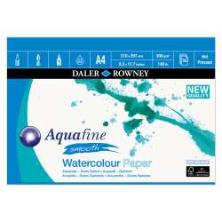Daler Rowney - Daler Rowney Aquafine Smooth Watercolour Paper 300g A4 12 Yaprak