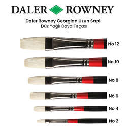 Daler Rowney - Daler Rowney Georgian Uzun Saplı Düz Fırça