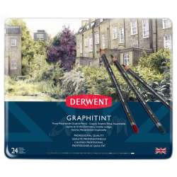 Derwent - Derwent Graphitint Sulandırılabilen Renkli Grafit Kalem 24lü Set