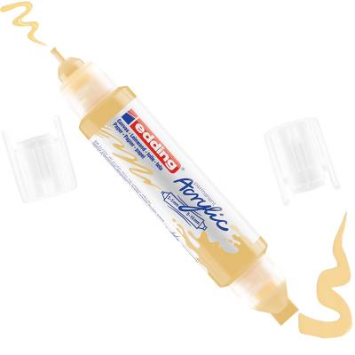 Edding 5400 Akrilik Marker Kalem Çift Uçlu 3D Double Liner 915 Pastel Sarı