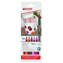 Edding - Edding Porselen Kalemi 6lı Set 4200 Sıcak Renkler (1)