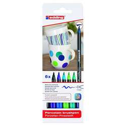 Edding - Edding Porselen Kalemi 6lı Set 4200 Soğuk Renkler (1)