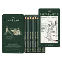 Faber Castell - Faber Castell 9000 Dereceli Kalem 12li Design Set
