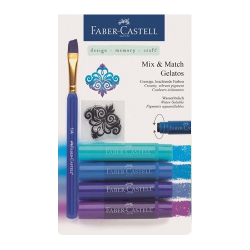 Faber Castell - Faber Castell Gelatos Mum Boya Setler Mavi Tonlar