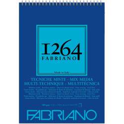 Fabriano - Fabriano 1264 Mix Media Çok Amaçlı Çizim Defteri Üstten Spiralli 300g A5