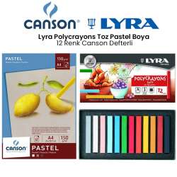 Lyra - Lyra Polycrayons Toz Pastel Boya 12 Renk Canson Defterli