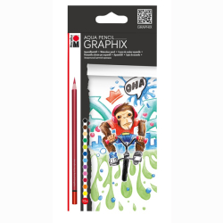 Marabu - Marabu Graphix Aqua Pencil Sulu Boya Kalem Seti 12 Renk