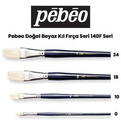 Pebeo - Pebeo 140F Doğal Beyaz Kıl Yağlı Boya-Akrilik Boya Fırçası
