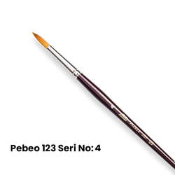 Pebeo - Pebeo 123 Seri Sentetik Yuvarlak Uçlu Fırça No 4