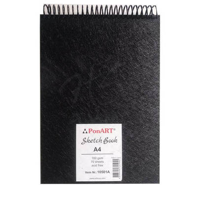 Ponart Sketch Book Üstten Spiralli Çizim Defteri 100g A4 70 Sy