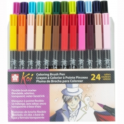Sakura - Sakura Koi Coloring Brush Pen Fırça Uçlu Kalem Seti 24lü
