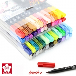 Sakura - Sakura Koi Coloring Brush Pen Fırça Uçlu Kalem Seti 48li