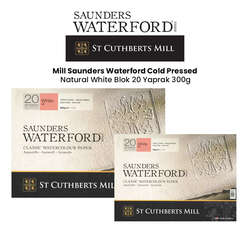 St Cuthberts - Saunders Waterford Hot Pressed Natural White Blok 20 Yaprak