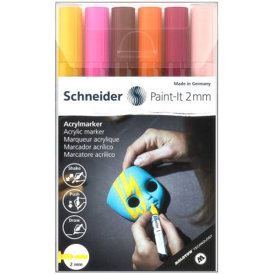 Schneider Akrilik Marker Kalem 310 2mm Set 3 6lı