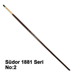 Südor - Südor 1881 Seri Sentetik Düz Kesik Uçlu Fırça No 2