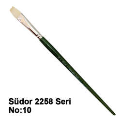 Südor - Südor 2258 Seri Düz Kesik Uçlu Kıl Fırça No 10