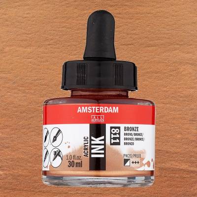 Talens Amsterdam Acrylic Ink 30ml 811 Bronze