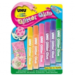 Uhu - Uhu Shiny Glitter Glue 6lı Simli Yapıştırıcı