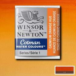 Winsor&Newton - Winsor&Newton Cotman Tablet Sulu Boya No:090 Cadmium Orange Hue