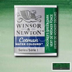 Winsor&Newton - Winsor&Newton Cotman Tablet Sulu Boya No:312 Hookers Green Dark