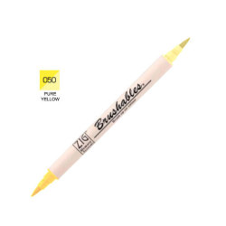 Zig - Zig Brushables 2 Renk Tonu Fırça Uçlu Kalem 050 Pure Yellow