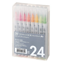 Zig - Zig Clean Color Real Brush Fırça Uçlu Marker Kalem 24lü Set