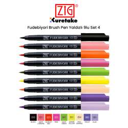 Zig - Zig Fudebiyori Brush Pen Yaldızlı 9lu Set 4 (1)