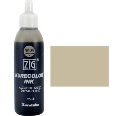 Zig Kurecolor Refill Ink Mürekkep W04 Warm Gray 4 25ml